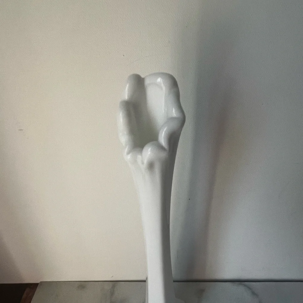 Vintage Westmoreland Milk Glass Swang Bud Vase 11.5”..